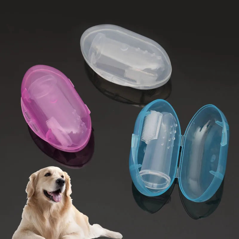 1Pc Rubber Pet Finger Toothbrush Dog Toys Environmental Protection Silicone Glove for Dogs and Cats Clean Teeth Pet Accessories