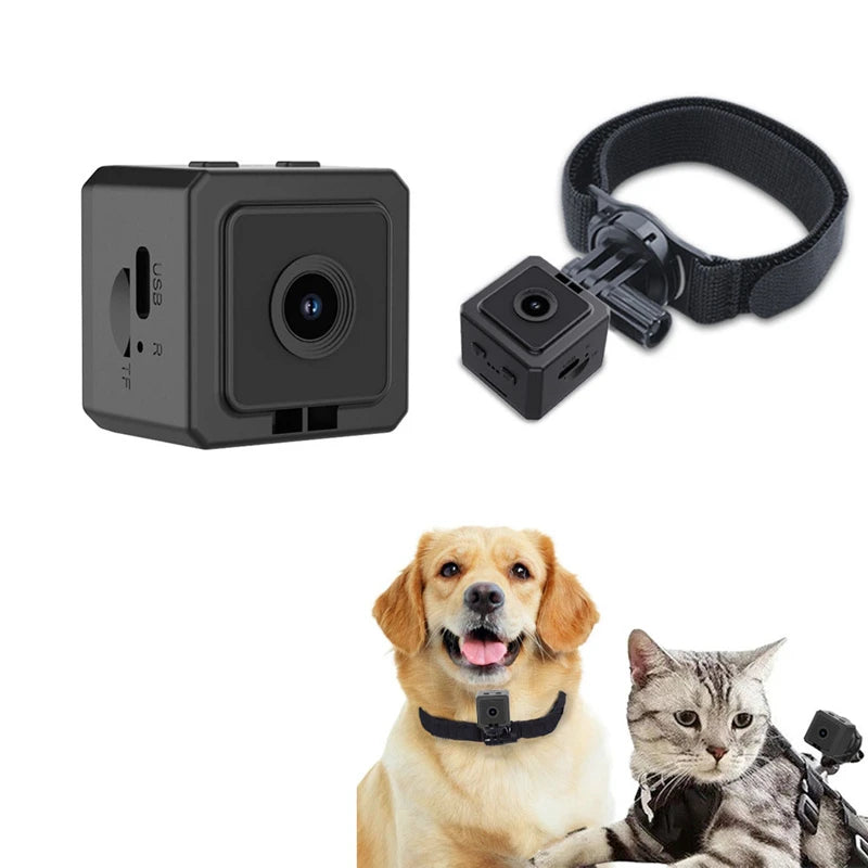 Pet Camera 1080p Sports Camera Portable Magnetic Suction 120 ° Wide-angle Field Of View Wearable Camera Dog Walking Cat Recorder