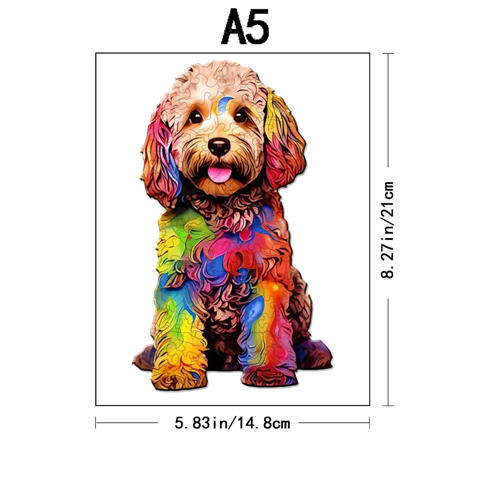 Jigsaw Puzzle Mysterious Animal Puzzles Dog Puzzles Gift for Adult Kids Educational Fabulous Gift Interactive Games Wooden Toys