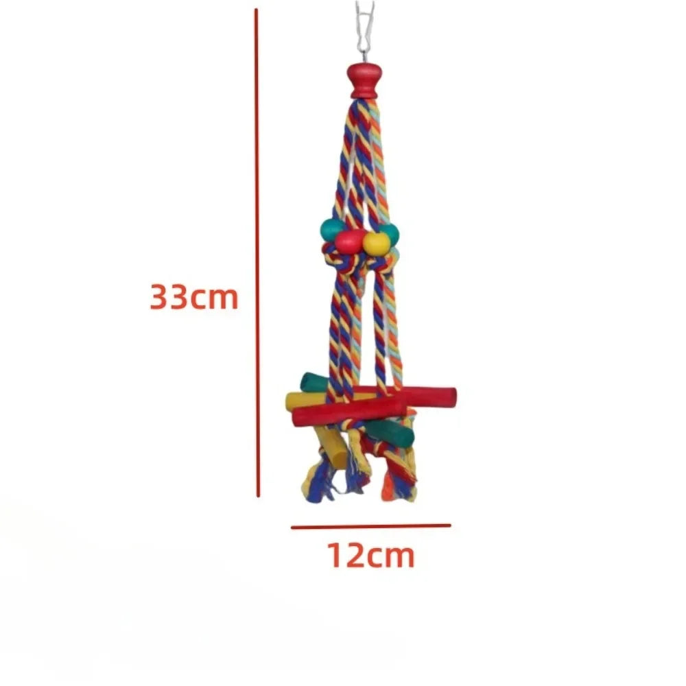 Bird Chewing Toy Bird Parrot Training Toys Chewing Foraging Hanging Cage Paper Strings Wire Drawing Ball Toy Relieve Boredom 1PC