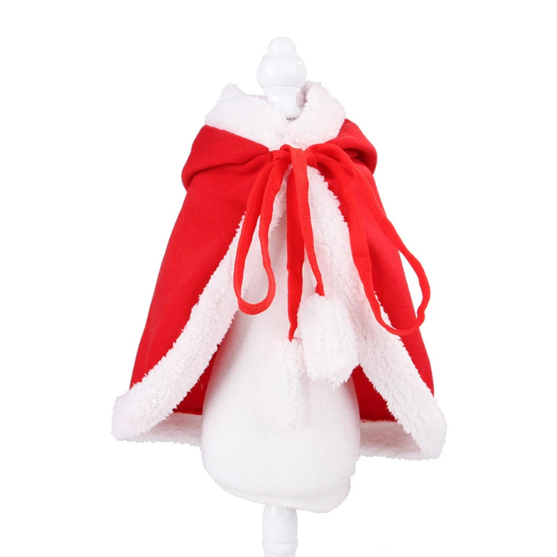 New Cat Costume Santa Cosplay Funny Transformed Cat/dog Pet Christmas Cape Dress Up Clothes Red Scarf Cloak Props Decor