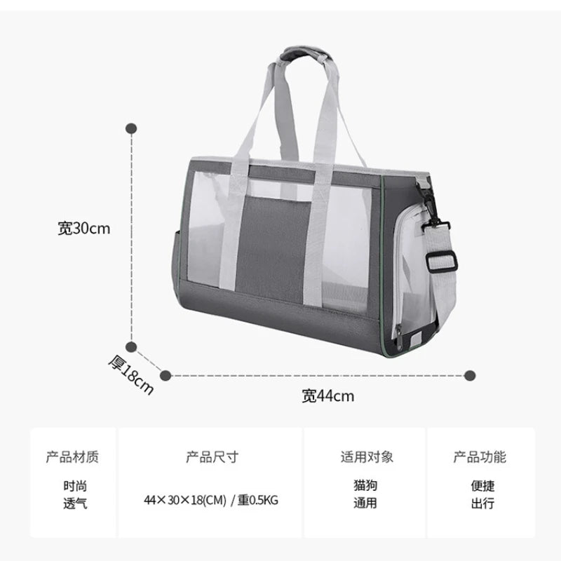Cat Dog Carrier Portable Soft Sided Medium Small Airline Approved Foldable Puppy Carrier up to 15lbs Pet Carrier Bag for Travel