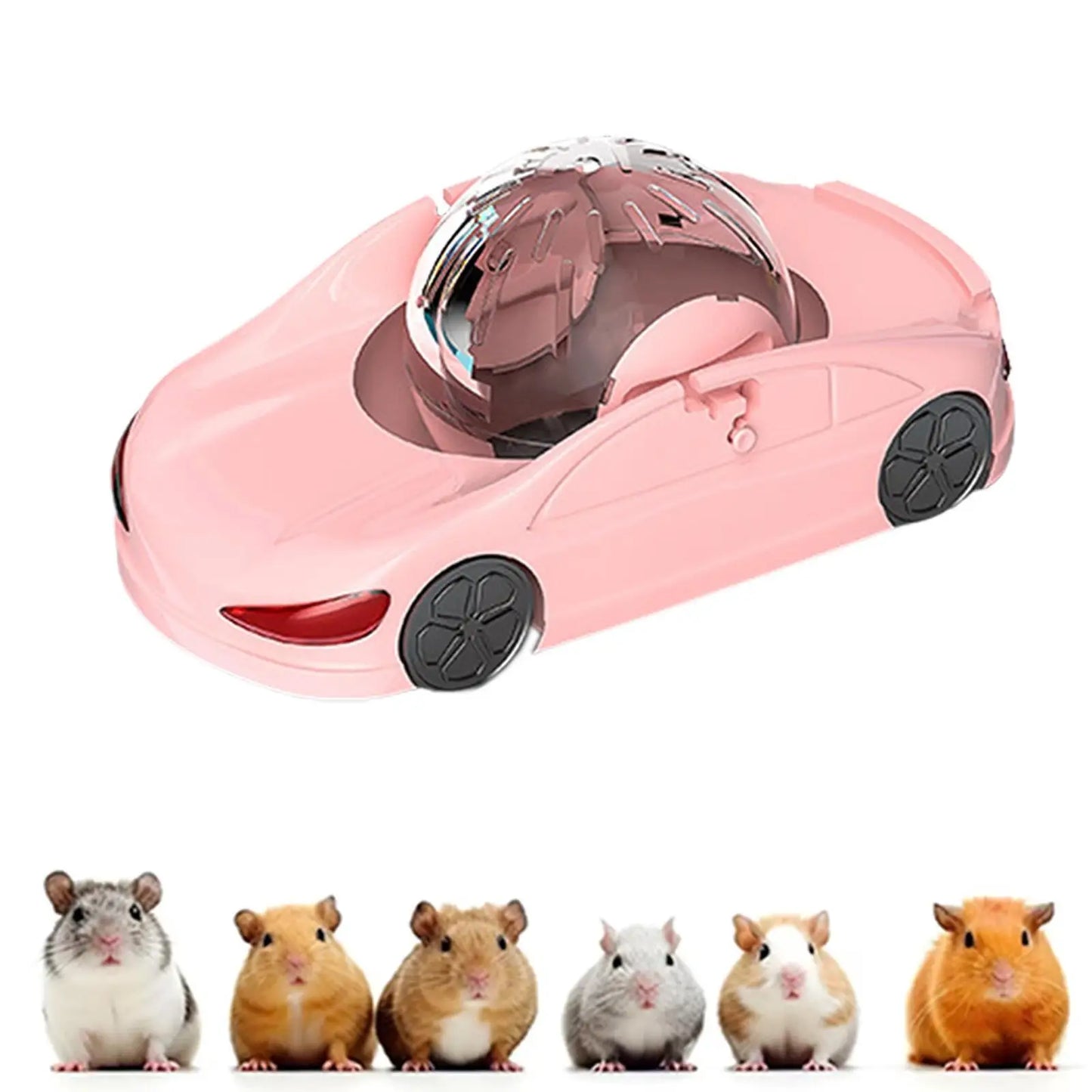 Hamster Running Ball Hamster Exercise Wheel Multiuse Hamster Toy Car Enjoyable Sports Design Clear for Rat Small Animals Ferret