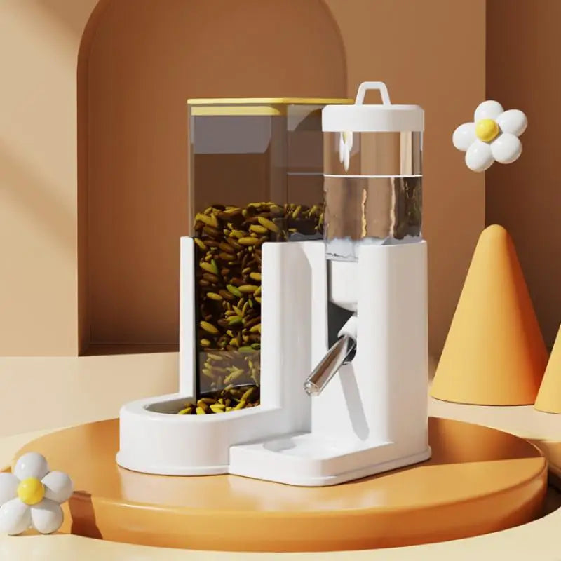 【N】Large Capacity 2In1 Hamster Feeder And Waterer Leakproof Automatic Feeder Water Dispenser Leak Proof Food Small Pet Supplies
