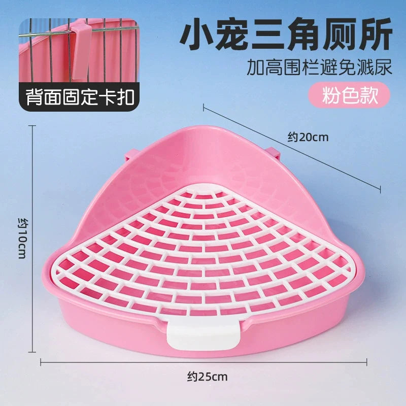 Small Pet Toilet Small Animal Litter Tray Corner for Hamster Guinea Pig Ferret Gerbil Chinchilla Pet Small Rat Toilet