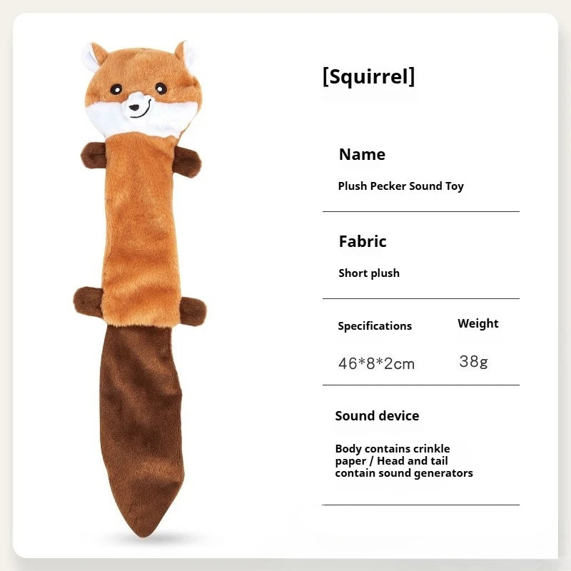 Pet Puppy Supplies Dogs Bite Resistant Sound Toys No Stuffing Plush Squeaky Dogs Chew Toy for Small Medium Large Breed Chewers
