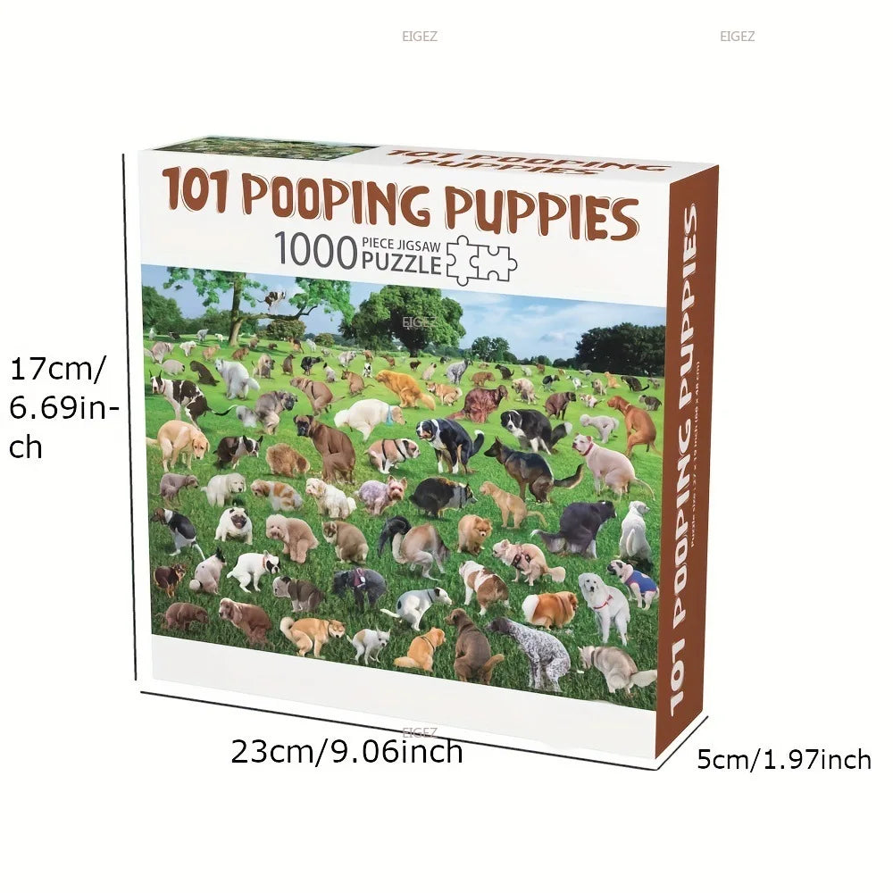 101 Dog Poop Puzzle Games for English Children's Puzzle Development, Family and Students Can Use As Holiday Gifts