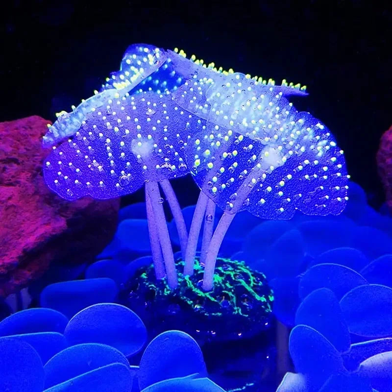 Aquarium Accessories Anemone Weed Fish Accessories Plastic Decorate Decoration Simulate Artificial Glowing Plants Aquatic
