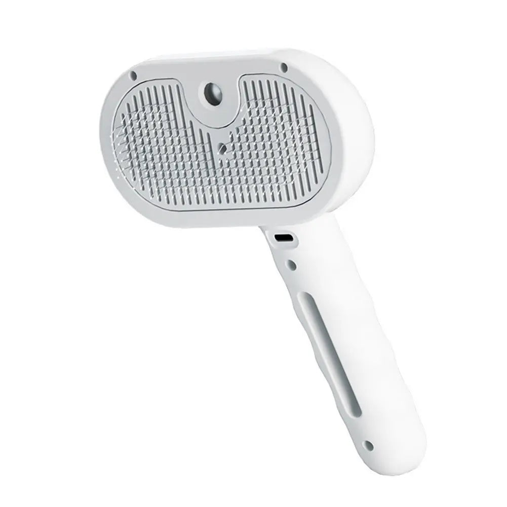 3 in 1 Cat Steam Brush with Release Button Cat Grooming Brush Rechargeable Pet Hair Cleaning Brush Comb for Shedding & Grooming