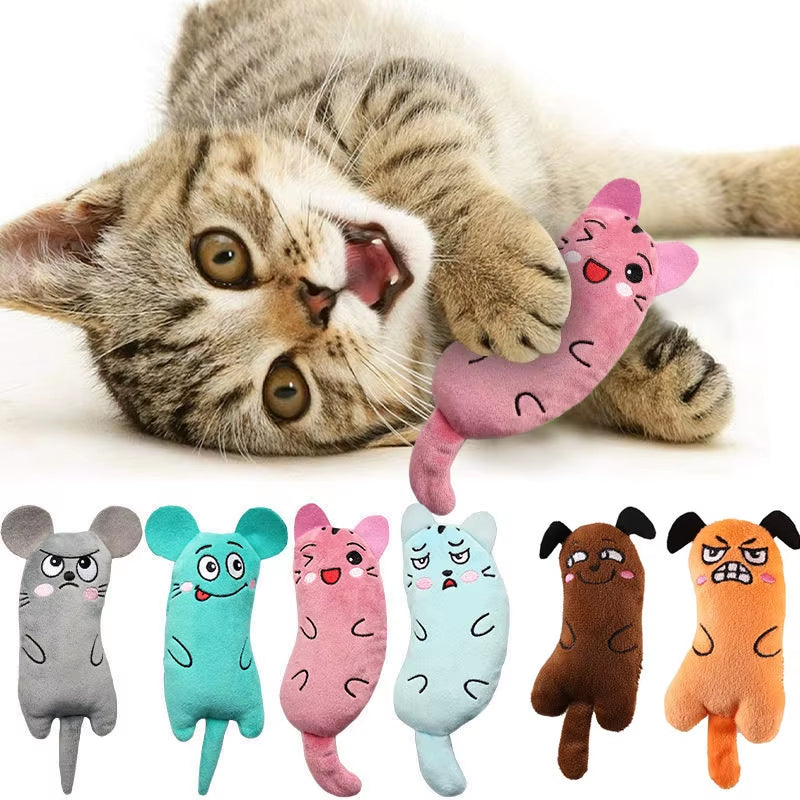 Cat Toys Funny Interactive Plush Cat Toy Teeth Grinding Catnip Toys Kitten Chewing Squeaky Toy Pets Accessories