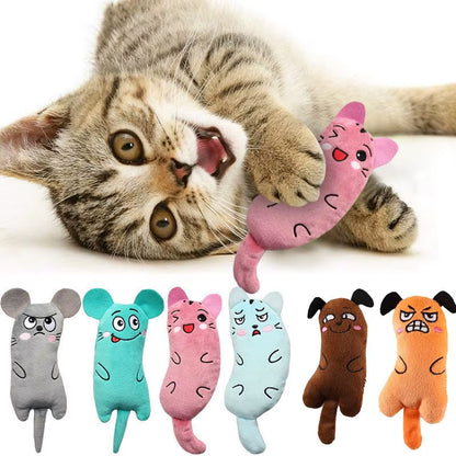 Cat Toys Funny Interactive Plush Cat Toy Teeth Grinding Catnip Toys Kitten Chewing Squeaky Toy Pets Accessories