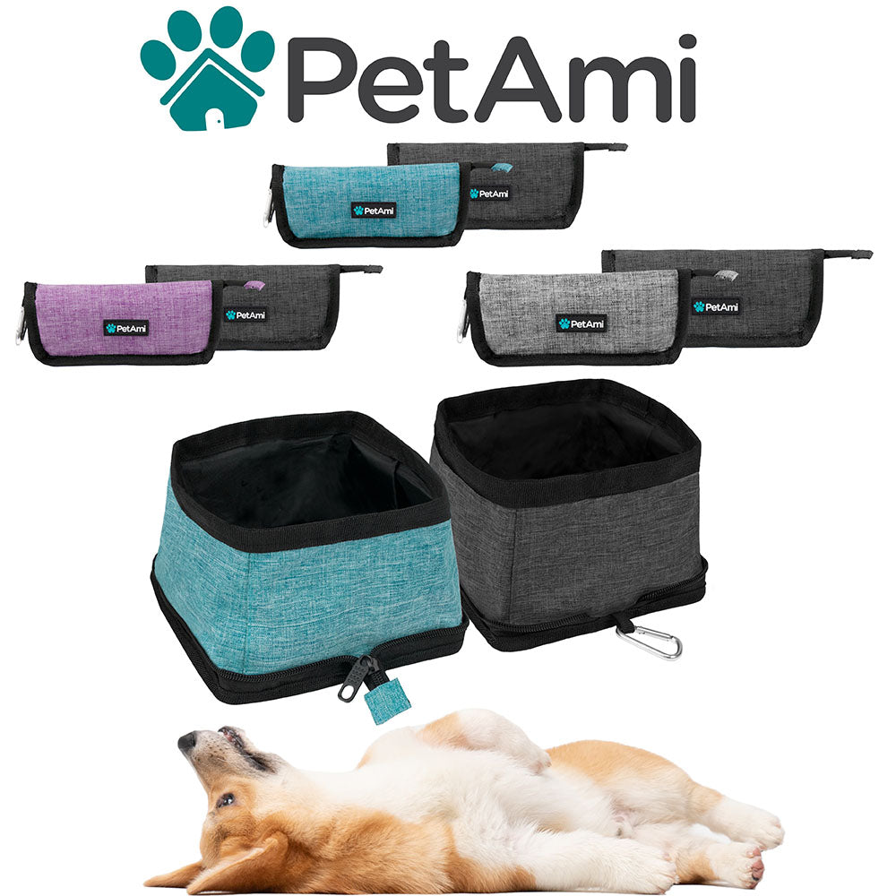 Travel Collapsible Dog Bowl Foldable Expand Water Dish for Pet Cat Food Hiking