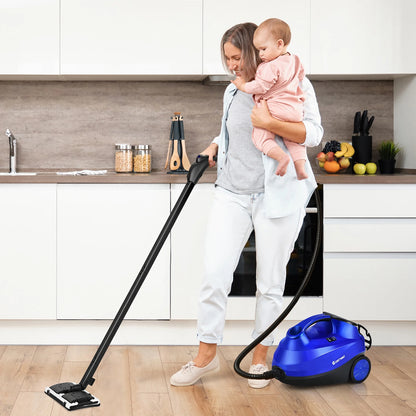 2000W Heavy Duty Steam Cleaner Mop Multi-Purpose W/19 Accessories Blue