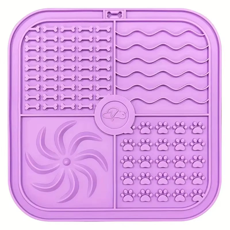 Silicone Slow Feeder Mat Pet Lick Pet Slow Food Plate Bathing Distraction Silicone Dog Sucker Food Training Dog Feeder Supplies