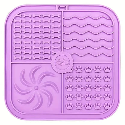 Silicone Slow Feeder Mat Pet Lick Pet Slow Food Plate Bathing Distraction Silicone Dog Sucker Food Training Dog Feeder Supplies