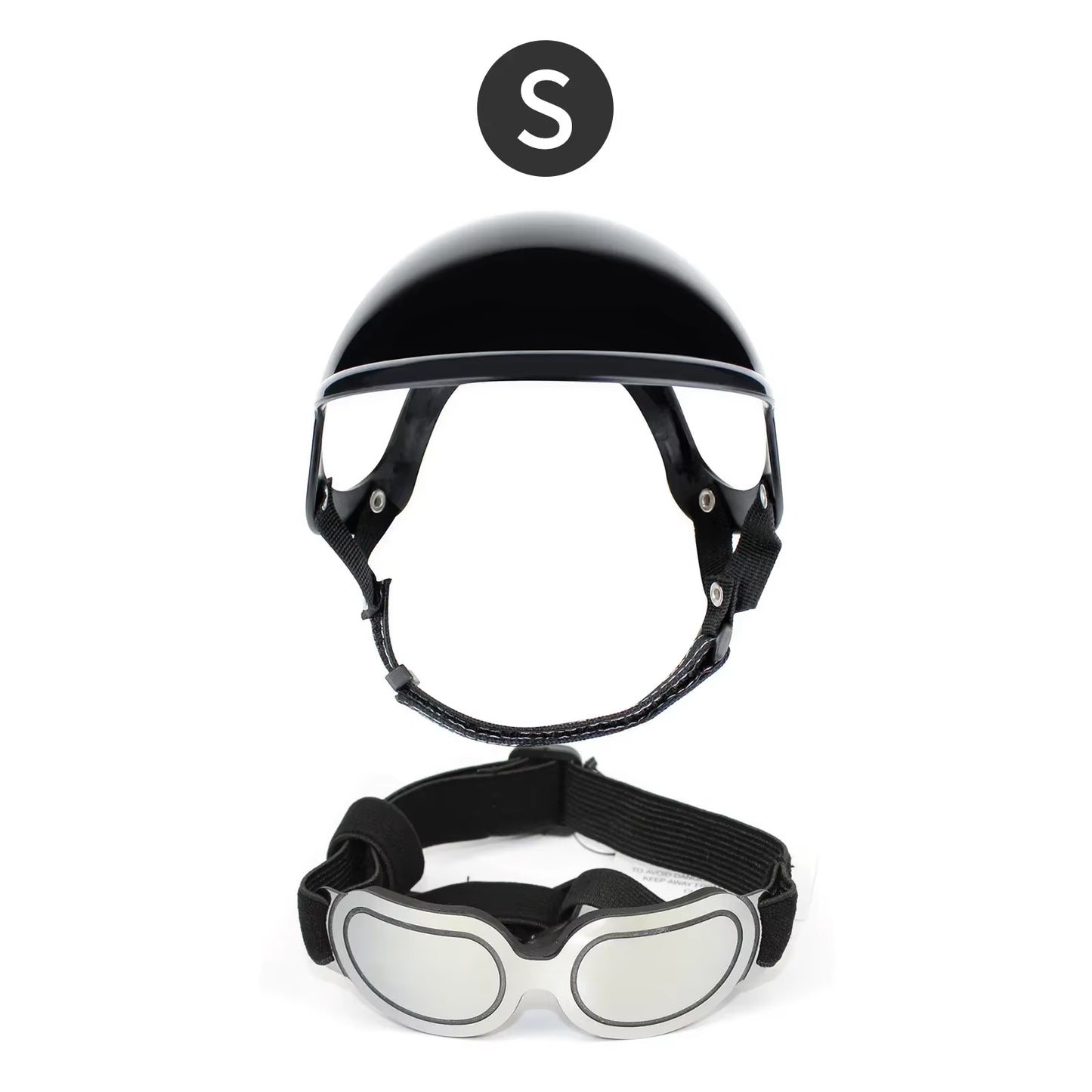 Dog Helmet and Goggles-Uv Protection Doggy Sunglasses Dog Glasses Pet Hat Motorcycle Helmets Protection for Puppy Riding