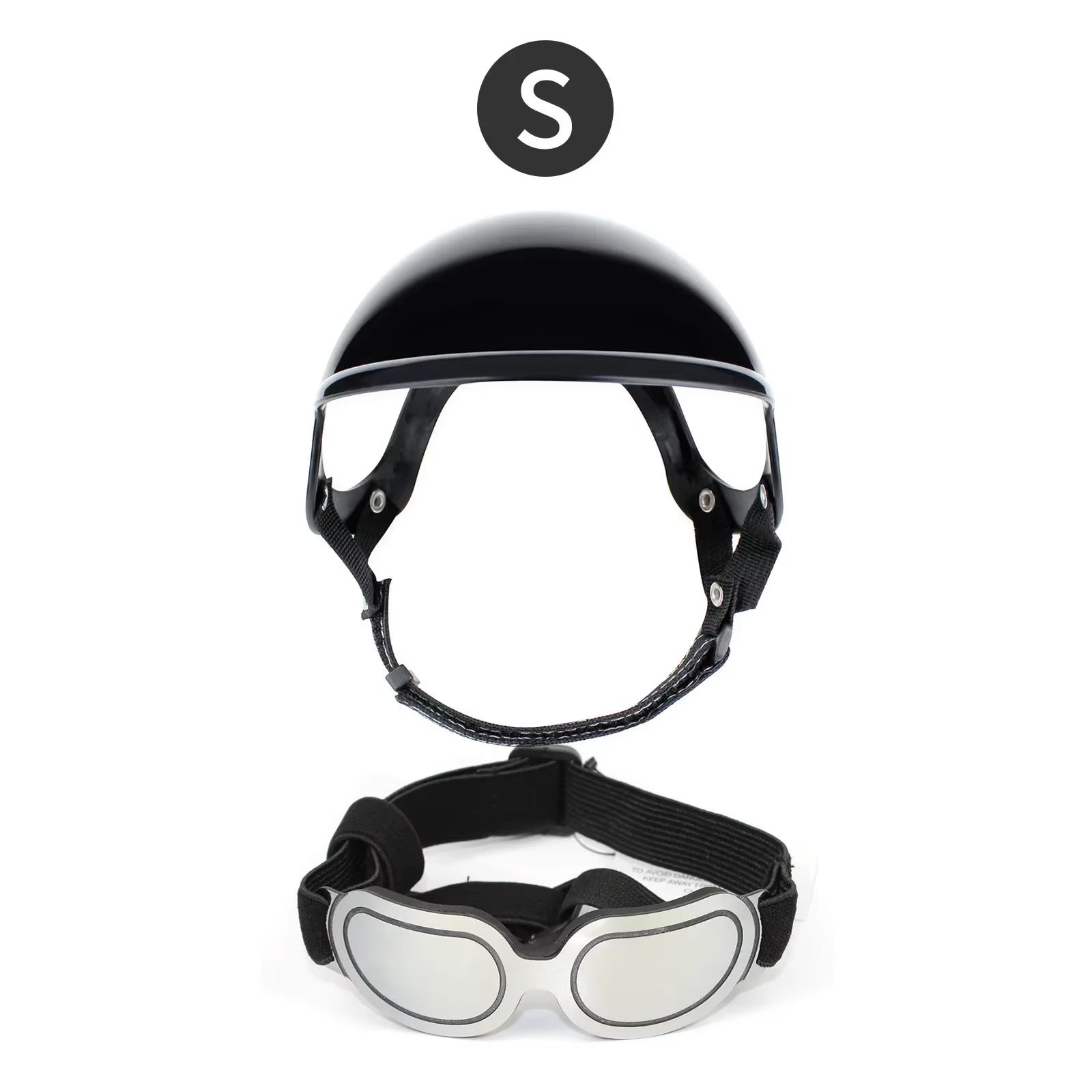 Dog Helmet and Goggles-Uv Protection Doggy Sunglasses Dog Glasses Pet Hat Motorcycle Helmets Protection for Puppy Riding