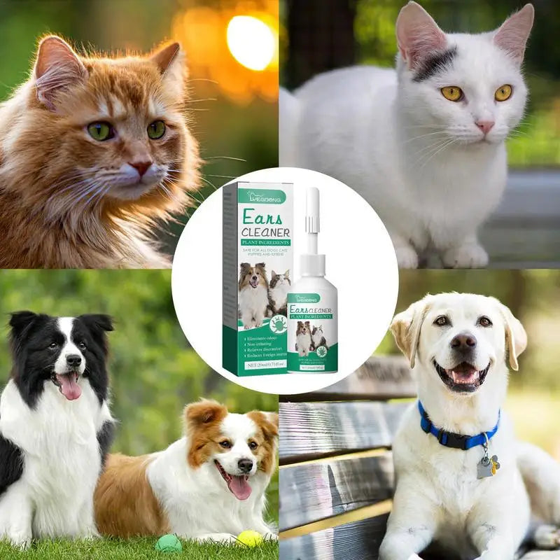 20Ml Universal Pet Ear Drops Cat and Dog Ear Cleaner for Control Yeast Mites Removes Ear Mites and Ear Wax Relieves Itching