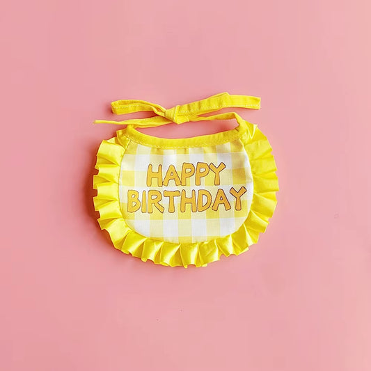 Pet Birthday Cute Props Headwear Caps Bibs Saliva Towel Hat Cat Dog Birthday Costume Pets Accessories Decoration Supplies