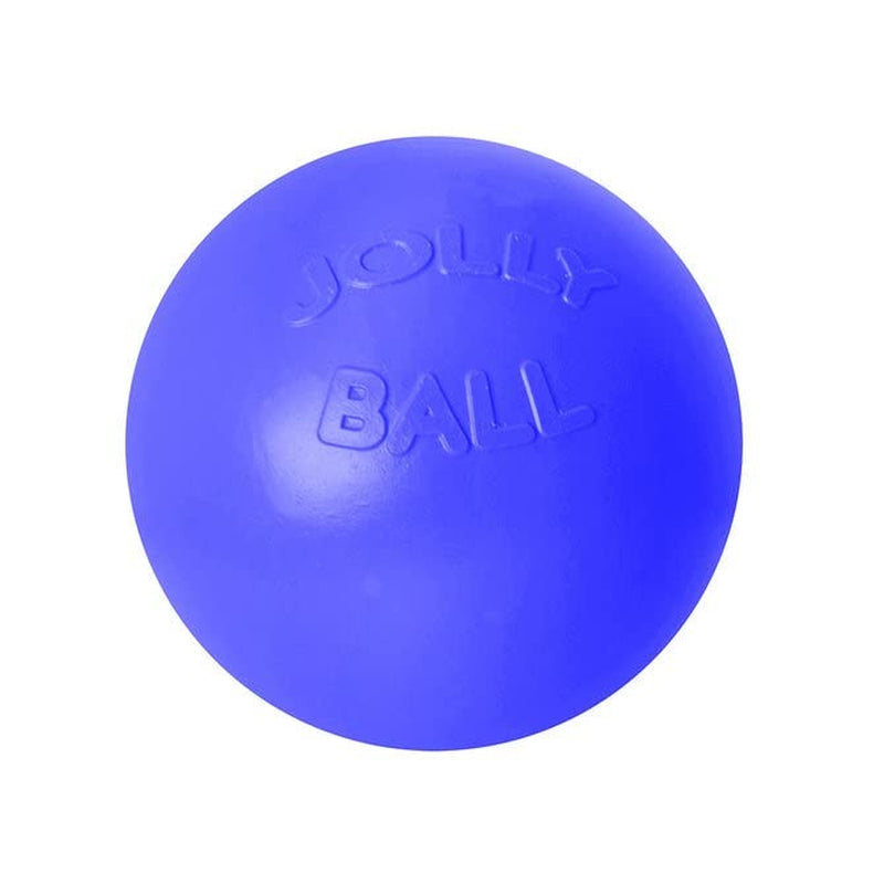 Jolly Pets Push-N-Play Ball Dog Toy, 10 Inches/Large, Blue