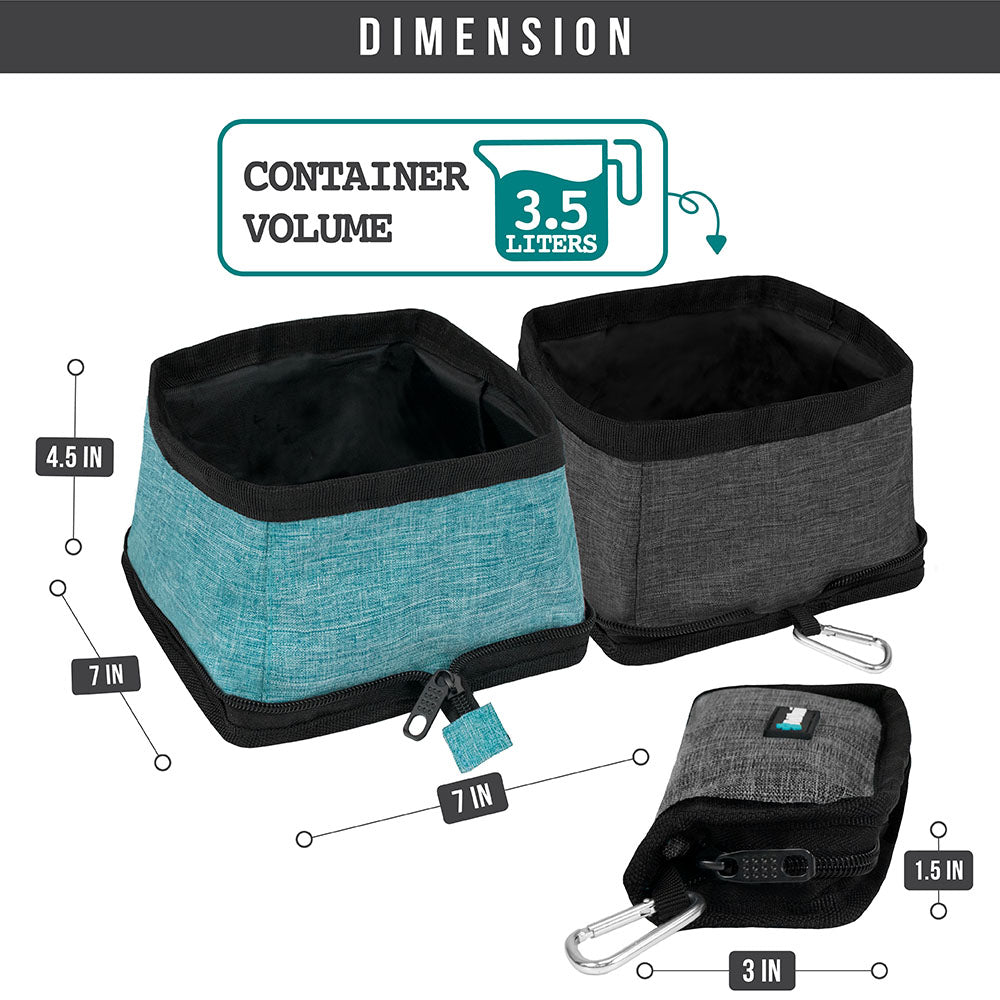 Travel Collapsible Dog Bowl Foldable Expand Water Dish for Pet Cat Food Hiking