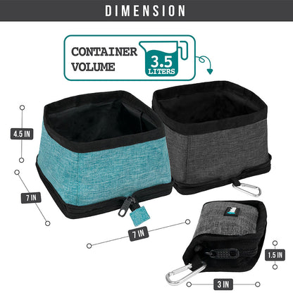 Travel Collapsible Dog Bowl Foldable Expand Water Dish for Pet Cat Food Hiking