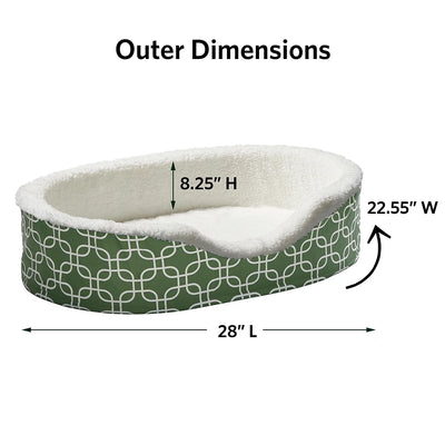 Midwest Homes for Pets Quitetime Teflon Nesting Dog/Cat Pet Bed, Green, 29 In