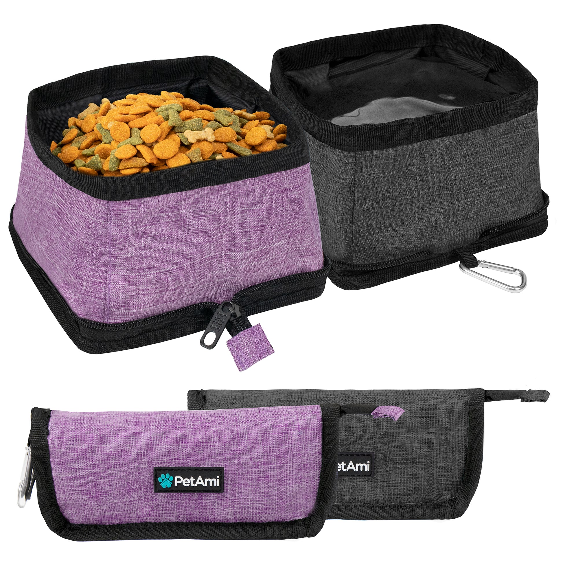 Travel Collapsible Dog Bowl Foldable Expand Water Dish for Pet Cat Food Hiking