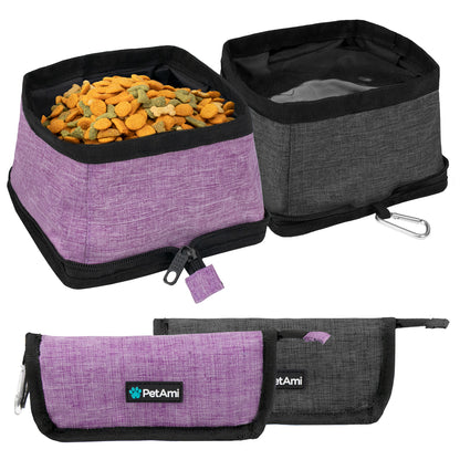Travel Collapsible Dog Bowl Foldable Expand Water Dish for Pet Cat Food Hiking