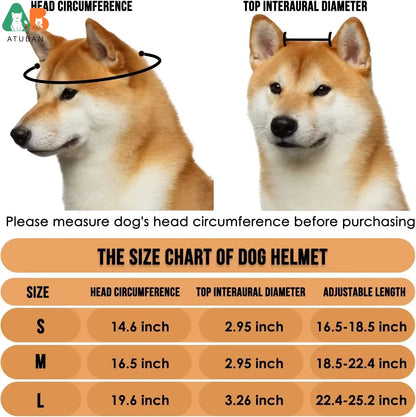 Dog Helmet and Goggles-Uv Protection Doggy Sunglasses Dog Glasses Pet Hat Motorcycle Helmets Protection for Puppy Riding