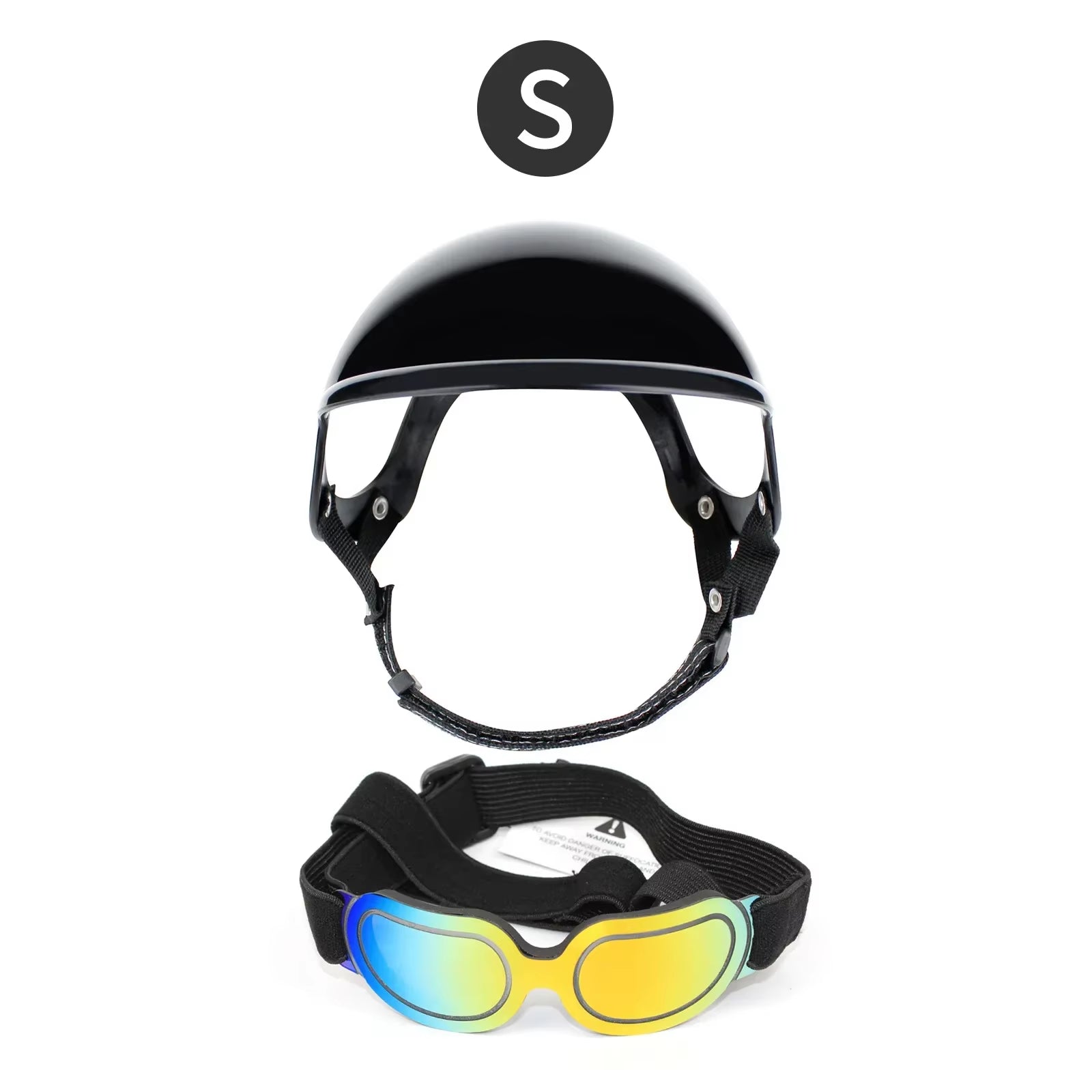 Dog Helmet and Goggles-Uv Protection Doggy Sunglasses Dog Glasses Pet Hat Motorcycle Helmets Protection for Puppy Riding