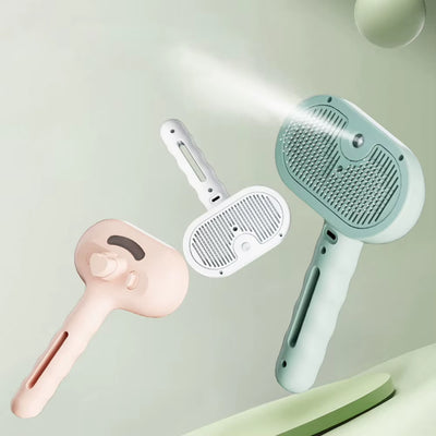 3 in 1 Cat Steam Brush with Release Button Cat Grooming Brush Rechargeable Cat Hair Brush Dog Brush for Cats Dogs Small Animals