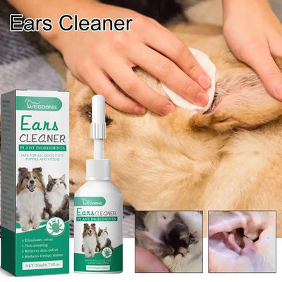 20Ml Universal Pet Ear Drops Cat and Dog Ear Cleaner for Control Yeast Mites Removes Ear Mites and Ear Wax Relieves Itching