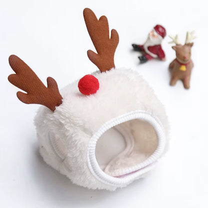 Funny Dog Christmas Hat Pets Santa Bibs New Year Party Cosplay Costume Puppy Cap Cute Cats Bandana Clothes Accessories Gift