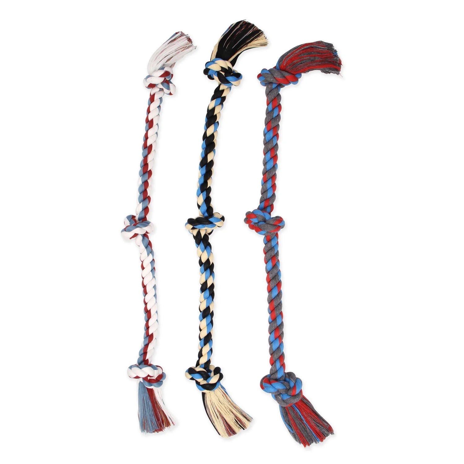 Flossy Chews Cottonblend 5 Knot Tug Rope Dog Toy Extra Large 36", Assorted Colors