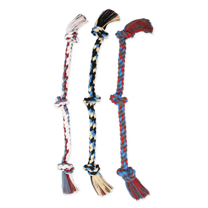 Flossy Chews Cottonblend 5 Knot Tug Rope Dog Toy Extra Large 36", Assorted Colors