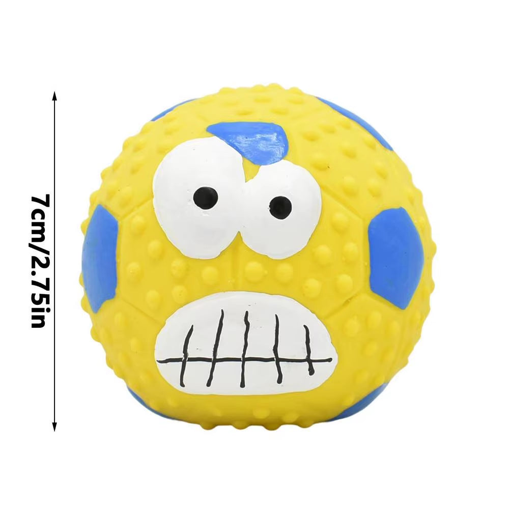 Squeaky Dog Ball Latex Bouncy Fetch Ball for Puppies Interactive Play Teething Chew Toy Fetch Play Ball Toy for Puppy Small Pets