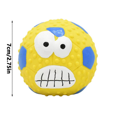 Squeaky Dog Ball Latex Bouncy Fetch Ball for Puppies Interactive Play Teething Chew Toy Fetch Play Ball Toy for Puppy Small Pets