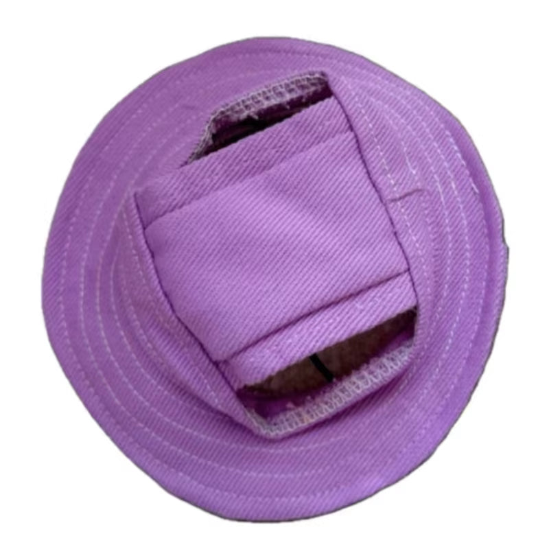 Cute Cat Dog Pets Hat with Ear Hole Dog Beach Visor Hat Sunhat for Cat Accessories Sun Cap Pet Outdoor Hat Supply for Dog Costum