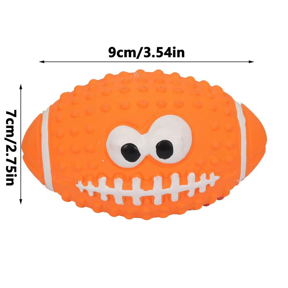 Squeaky Dog Ball Latex Bouncy Fetch Ball for Puppies Interactive Play Teething Chew Toy Fetch Play Ball Toy for Puppy Small Pets