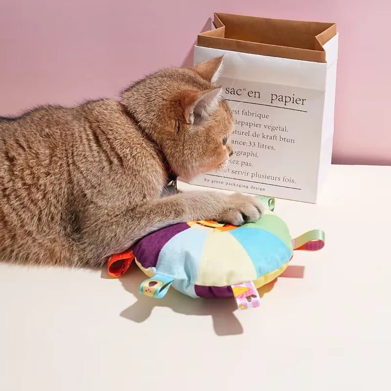 Funny Rainbow Plush Flying Saucer Dog Toys Outdoor Interactive Training Games Chew Toy Pets Flying Discs Toys Dog Accessories