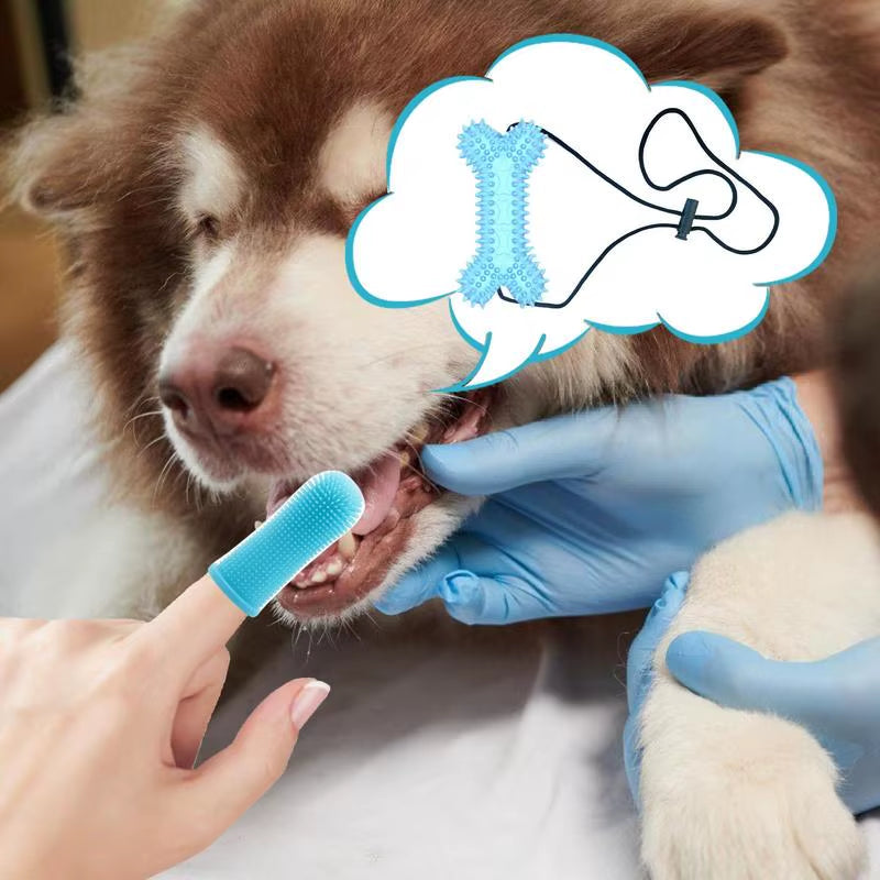 Dog Finger Toothbrush Cat Toothbrush Puppy Tooth Brushing Kit Dog Toothbrush Pet Supplies Dog Teeth Cleaning Wipes for Home