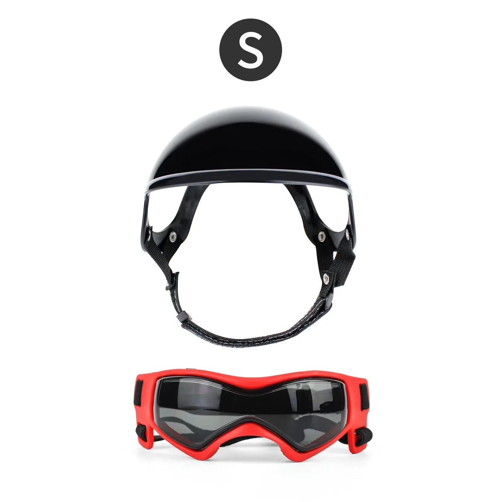 Dog Helmet and Goggles-Uv Protection Doggy Sunglasses Dog Glasses Pet Hat Motorcycle Helmets Protection for Puppy Riding
