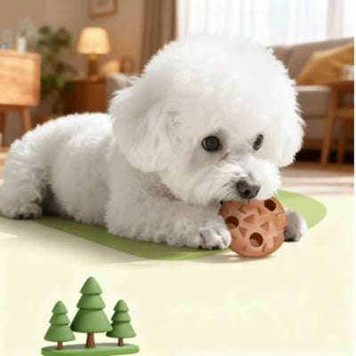 Pet Treat Dispenser Toy Cookie Shaped Interactive Toy Soft Elastic Flying Disc with Built in Bell for Dogs Cats Fight Boredom