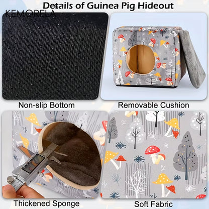 1PC Guinea Hideout Washable Guinea House Comfortable Guinea Bed for Small Pets Rabbit/Bunny/Hamster/Chicken Guinea Accessories