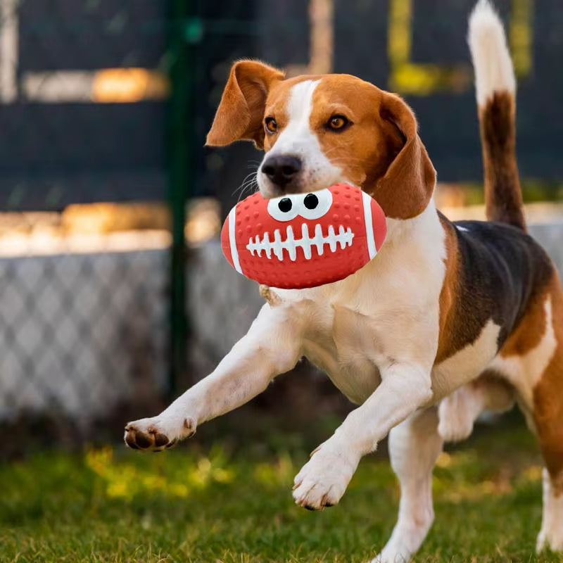Squeaky Dog Ball Latex Bouncy Fetch Ball for Puppies Interactive Play Teething Chew Toy Fetch Play Ball Toy for Puppy Small Pets