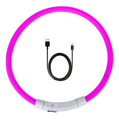 Led Usb Dog Collar Night Luminous Charge Necklace Dog Loss Prevention Night Safety Flashing Glow Collar Pet Accessories