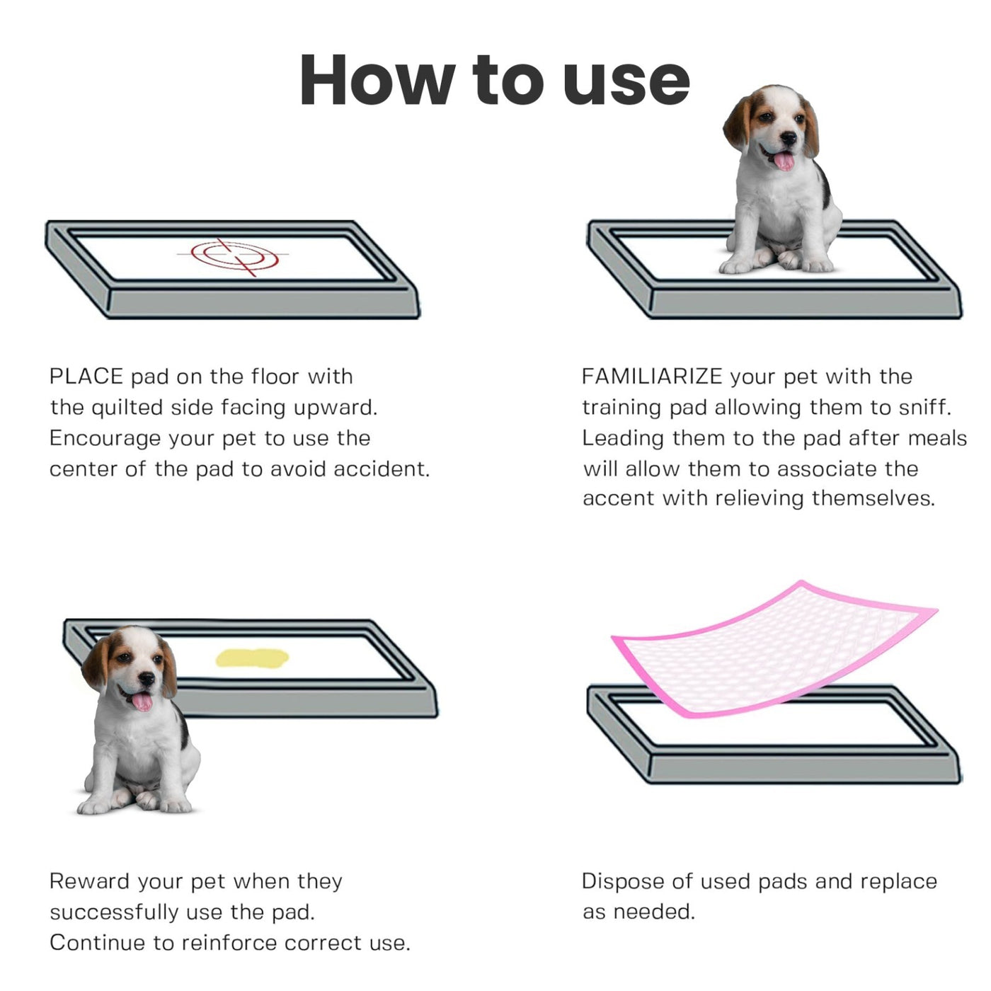 200 Puppy Pad Training Pads for Dogs Unscented Pink-Small-13X