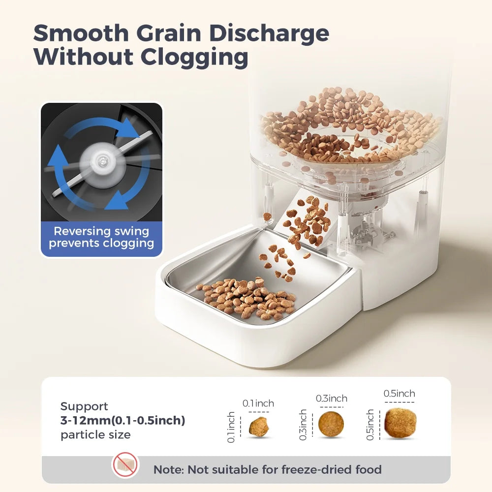 Automatic Cat Feeder,  Wifi Pet Feeder with APP Control for Cat/Dog, 6L Smart Cat Food Dispenser, Dog Feeder with Timed Feeding