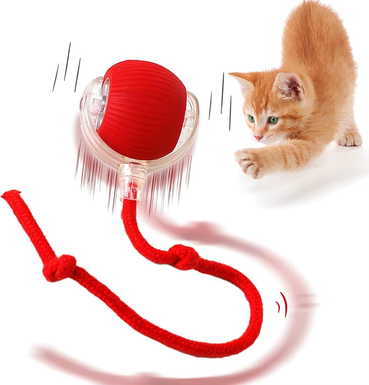 Intelligent Teasing Cat Ball Pets Play Boredom Toys Decompression Automatic Rolling Toy Ball Sound Wake-Up Rechargeable Ball Toy